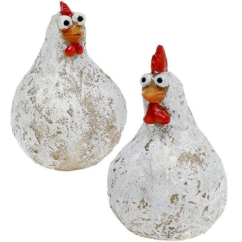 Floristik24 Figurines décoratives poule et coq 5,5 – 6,5 cm 6 p.