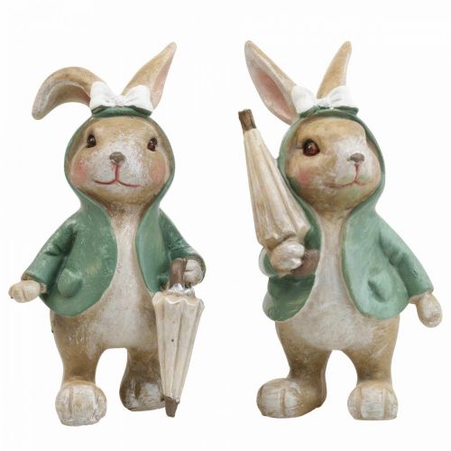 Figurines déco lapin déco avec ombrelle H10,5cm 4pcs