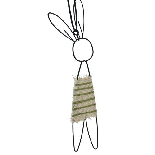 Floristik24 Figurines décoratives lapin en métal noir naturel 19cm 4 pcs