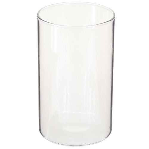 Article Verre décoratif, décoration de table, vase à fleurs incolore Ø9cm H15cm