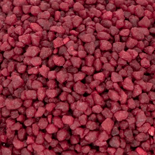 Article Granulés décoratifs rouges, pierres décoratives 2-3 mm, 2 kg
