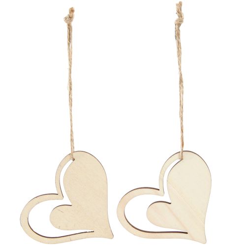 Article Cintre décoratif décoration coeur pour la fête des mères rouge blanc 7,5cm 12 pcs