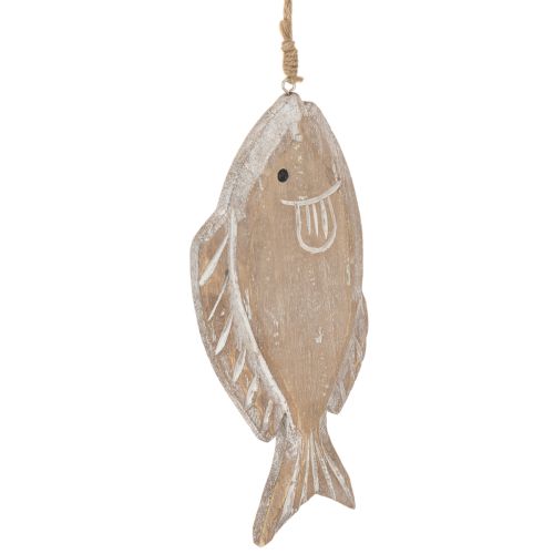 Crochet déco poisson en bois 21cm 2pcs acheter | Floristik24.fr