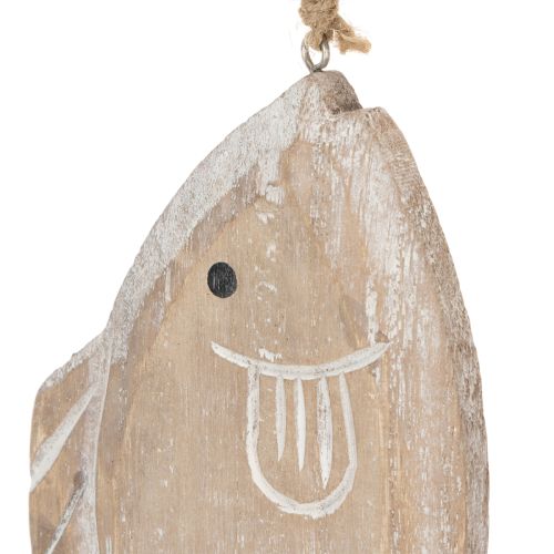 Crochet déco poisson en bois 21cm 2pcs | Floristik24.fr