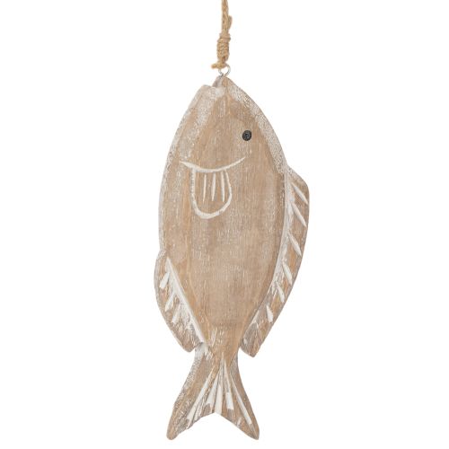 Crochet déco poisson en bois 21cm 2pcs | Floristik24.fr