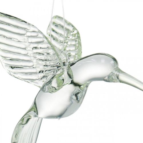 Article Décoration colibri, décoration en verre, oiseau de paradis, pendentif en verre, décoration oiseau