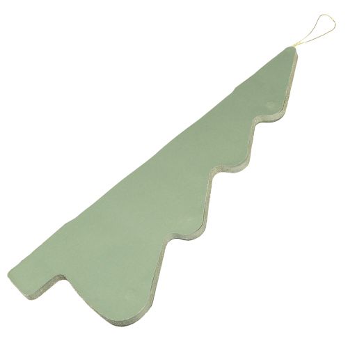 Article Cintre décoratif sapin en papier Noël menthe argent H40cm 2pcs