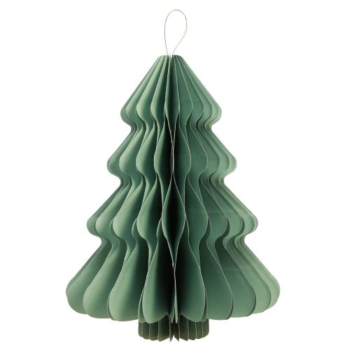 Article Cintre décoratif sapin en papier Noël menthe argent H40cm 2pcs
