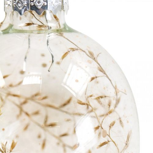 Article Cintre décoratif en verre d&#39;oeuf rempli de décoration de Pâques à suspendre 5x8cm 6 pcs