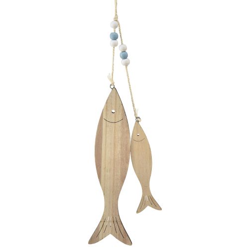 Article Cintre décoratif en bois poissons bandes décoratives 11,5/20 cm lot de 2
