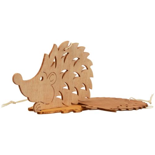 Floristik24 Cintre décoratif en bois décoration hérisson marron naturel orange 12x10cm 12 pcs