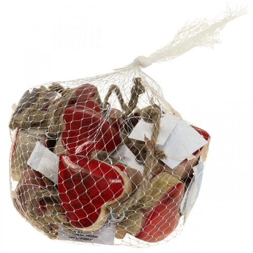 Floristik24 Cintre décoratif coeurs en bois coeurs décoratifs rouges Ø5–5,5cm 12 pièces