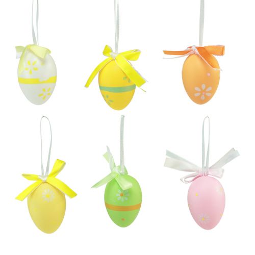 Article Support décoratif Oeufs de Pâques en plastique à suspendre 4×5,5 cm 12 pcs