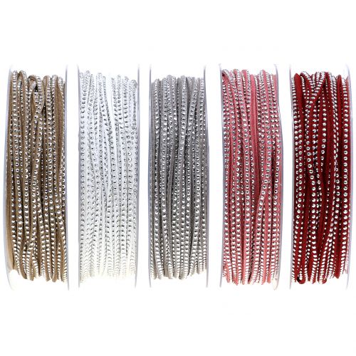 Cordelette décorative cloutée en cuir 3 mm 15 m