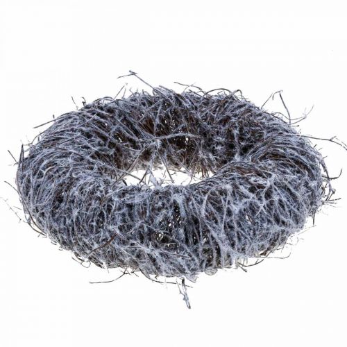 Floristik24 Couronne déco nature, couronne de vigne, couronne naturelle Ø25cm neigée