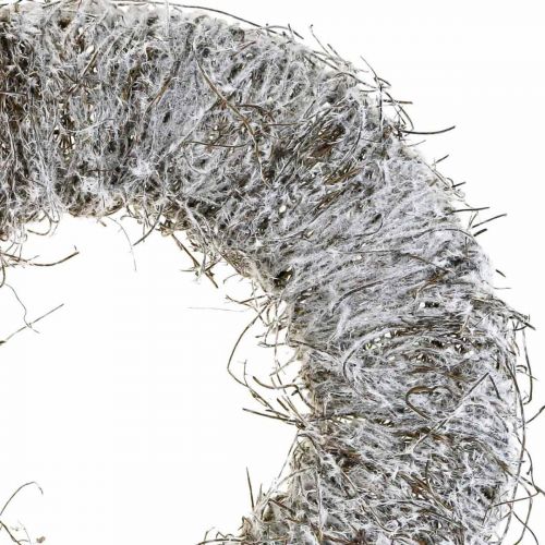 Floristik24 Couronne déco nature, couronne de vigne, couronne naturelle Ø45cm neigée