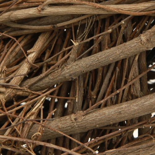 Article Couronne décorative en branches d'orme naturel Ø28–30cm H6,5cm 2pcs