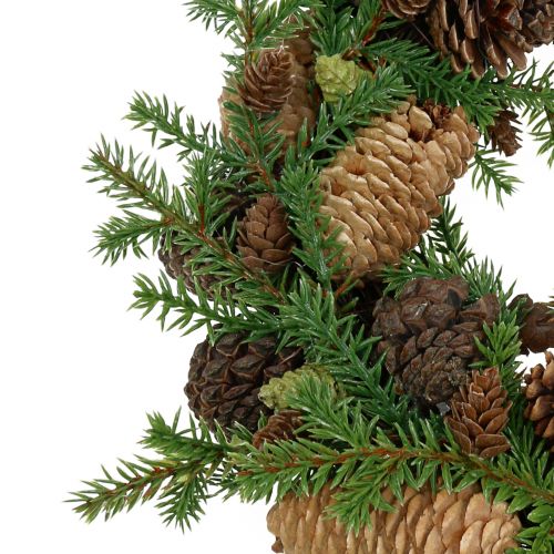 Floristik24 Couronne décorative sapin avec cônes vert Ø25cm