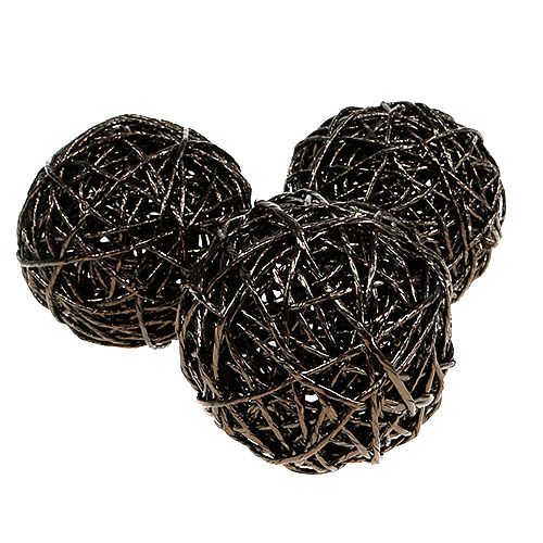 Floristik24 Boule déco Ø12cm marron foncé 6pcs