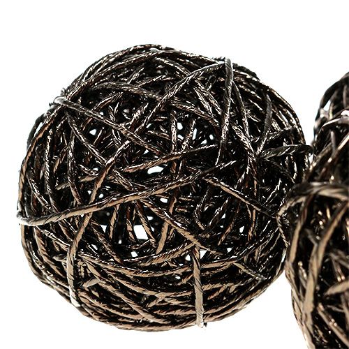 Floristik24 Boule déco Ø12cm marron foncé 6pcs