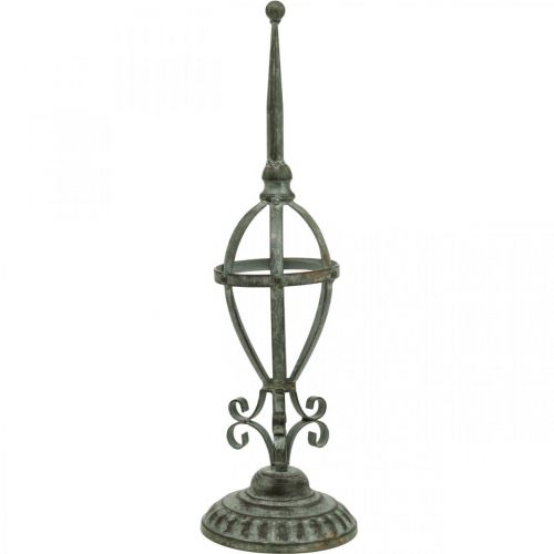 Porte-couronne métal aspect antique, décoration de table shabby chic H51cm