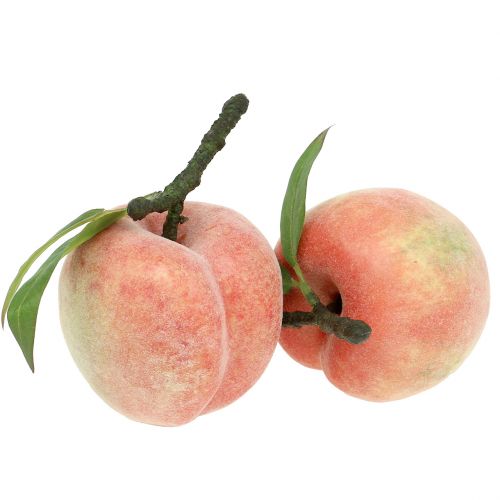 Floristik24 Déco fruits pêche rose Ø8cm L10cm 4pcs