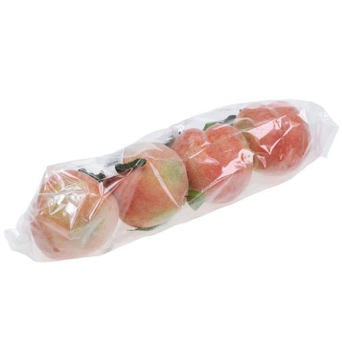 Floristik24 Déco fruits pêche rose Ø8cm L10cm 4pcs