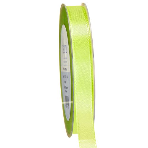 Ruban décoratif cadeau vert citron 15 mm 50 m