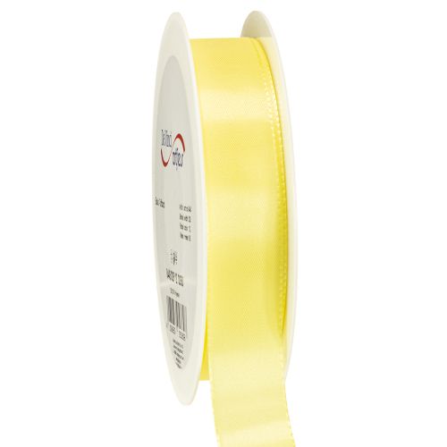 Ruban décoratif taffetas ruban cadeau jaune clair 25 mm 50 m