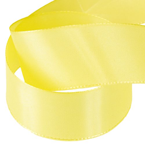 Article Ruban décoratif taffetas ruban cadeau jaune clair 40 mm 50 m