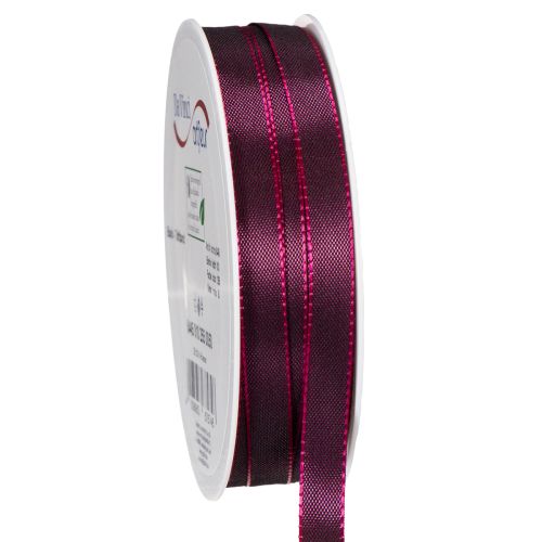 Ruban décoratif en tissu taft brillant 10 mm x 50 m couleur baies pour emballage-cadeau acheter | Floristik24.fr