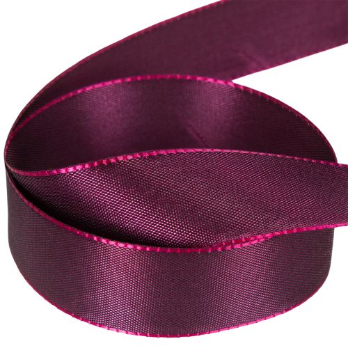 Ruban satin violet brillant 25