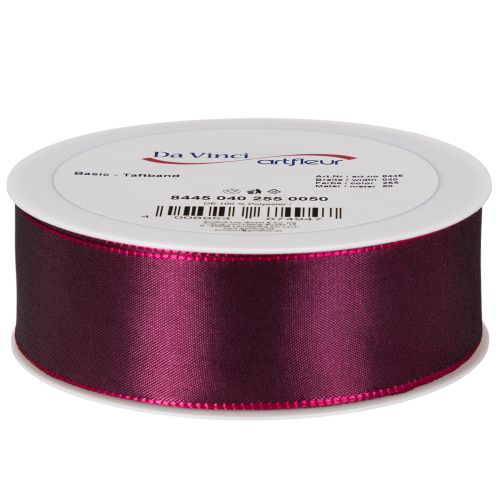 Ruban satin violet brillant 25