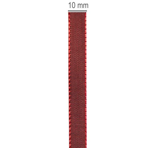 Ruban déco en taffetas 10 mm x 50 m bordeaux pour décorations et cadeaux | Floristik24.fr