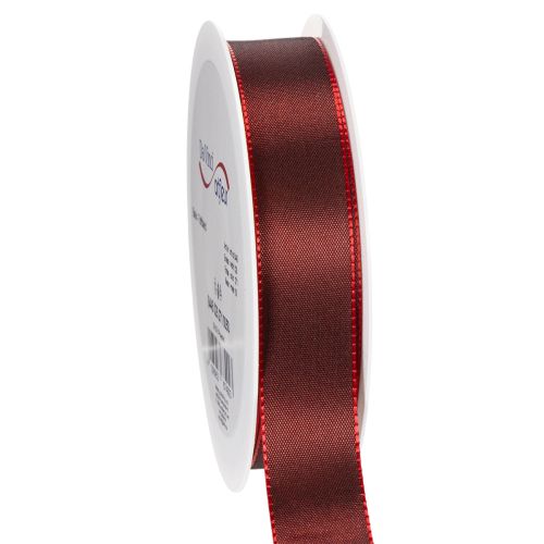 Ruban en tissu satiné pour emballage et décorations, 25 mm x 50 m, rouge acheter | Floristik24.fr
