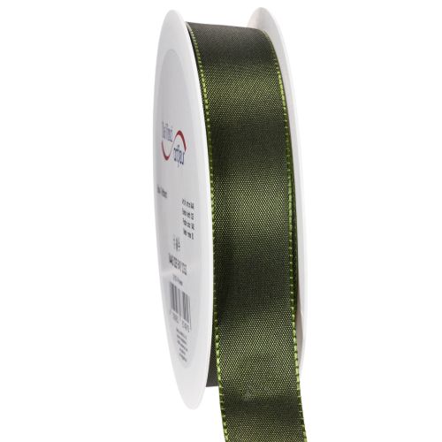 Ruban en taffetas brillant vert 25 mm x 50 m pour décoration acheter | Floristik24.fr