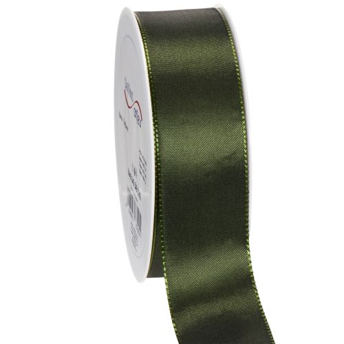 Satin ruban en taffetas vert 40 mm 5 m pour emballages cadeaux