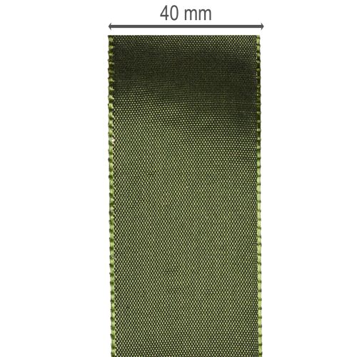 Satin ruban en taffetas vert 40 mm 5 m pour emballages cadeaux | Floristik24.fr