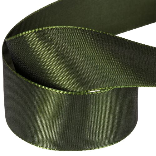 Satin ruban en taffetas vert