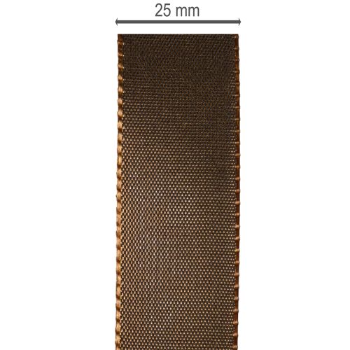 Ruban en taffetas marron 25 mm x 50 m pour décoration et emballage | Floristik24.fr