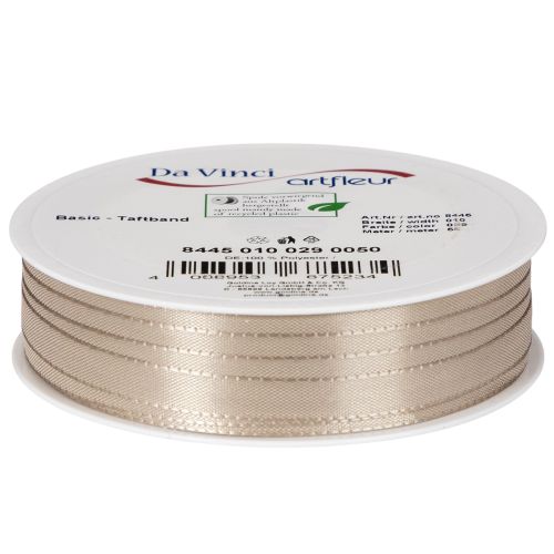 Ruban décoratif en tissu beige