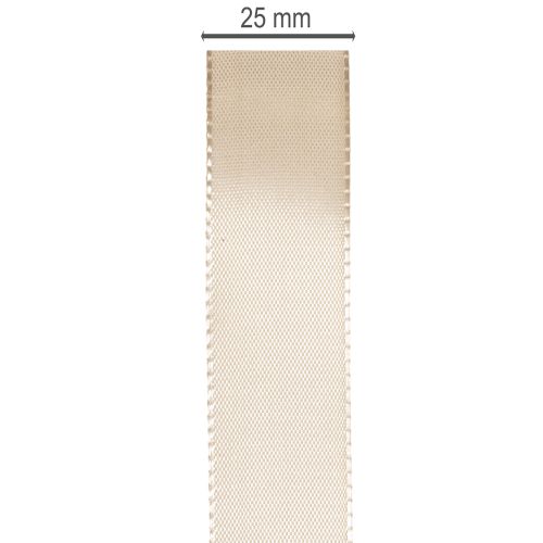 Ruban Satin Beige 25mm x 50m | Floristik24.fr
