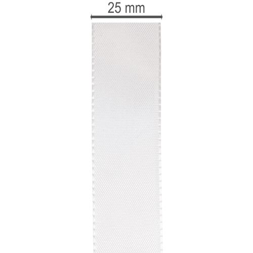 Ruban décoratif en polyester blanc 25 mm x 50 m pour décoration et bricolage | Floristik24.fr
