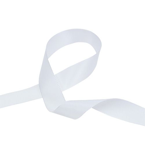 Ruban décoration blanc 25mm 50m