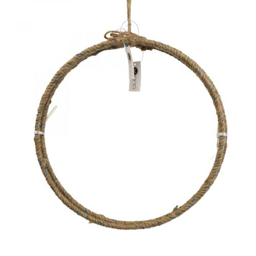 Floristik24 Anneau décoratif jute Scandi anneau décoratif à suspendre Ø30cm 3 pcs