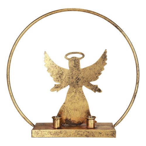 Floristik24 Anneau décoratif métal ange bougeoir décoratif Noël Ø37,5cm
