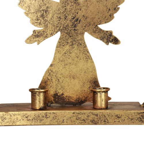 Floristik24 Anneau décoratif métal ange bougeoir décoratif Noël Ø37,5cm