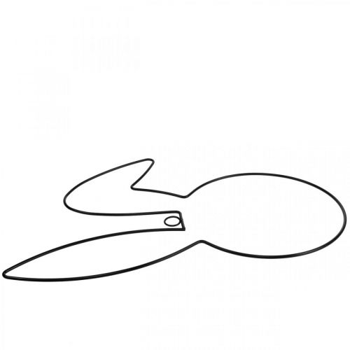 Floristik24 Anneau décoratif lapin de Pâques décoration métal, décoration à suspendre Pâques 40,5cm