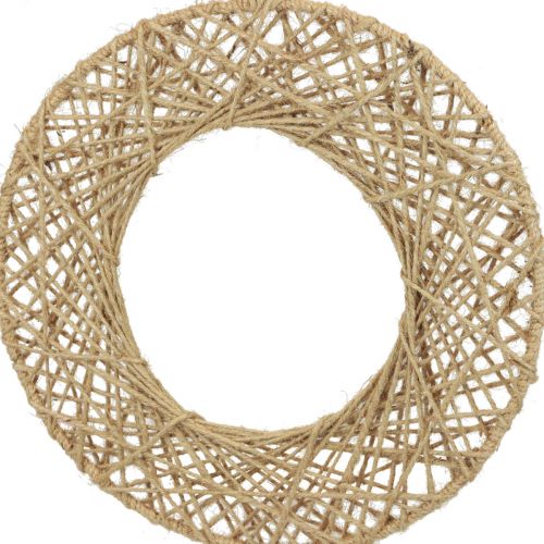 Article Anneaux décoratifs recouverts de jute décoration suspendue décoration bohème naturel Ø38cm 2pcs