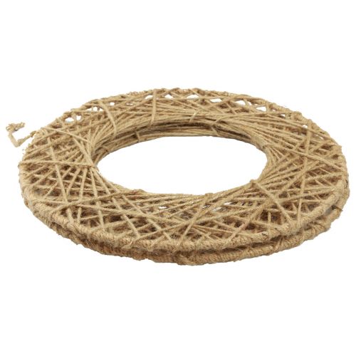 Article Anneaux décoratifs recouverts de jute décoration suspendue décoration bohème naturel Ø38cm 2pcs